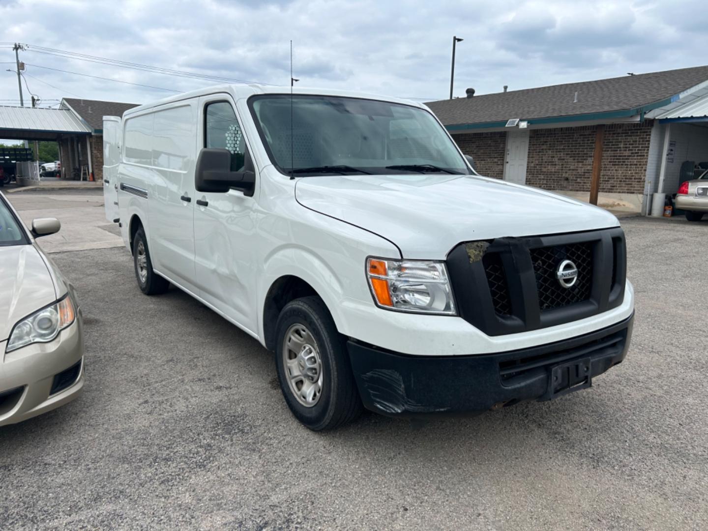 2018 White Nissan NV Cargo (1N6BF0KM6JN) with an 4.0L V6 F DOHC 24V engine, Automatic transmission, located at 1687 Business 35 S, New Braunfels, TX, 78130, (830) 625-7159, 29.655487, -98.051491 - Photo#1